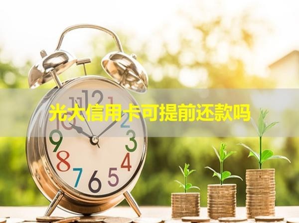 光大信用卡可提前还款吗
