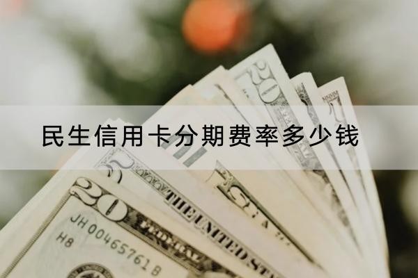 民生信用卡分期费率多少钱