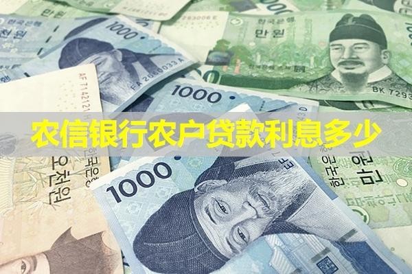 农信银行农户贷款利息多少