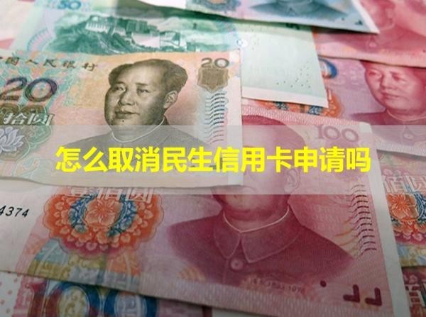 怎么取消民生信用卡申请吗
