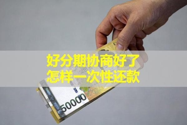 好分期协商好了怎样一次性还款
