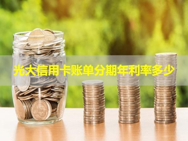 光大信用卡账单分期年利率