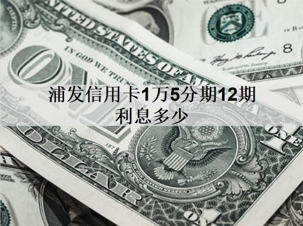 浦发信用卡1万5分期12