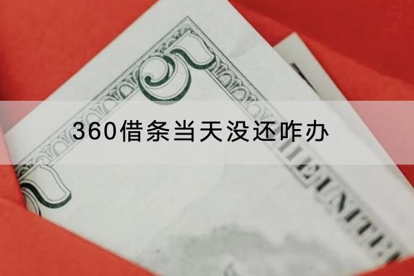 360借条当天没还咋办