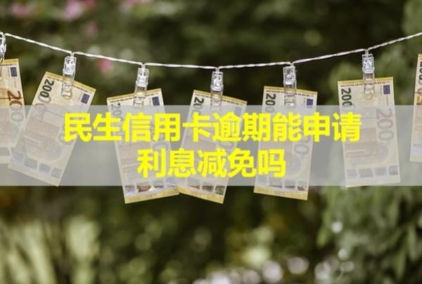 民生信用卡逾期能申请利息减免吗