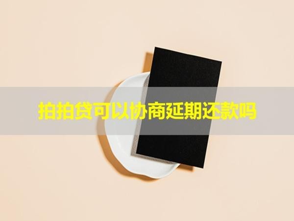 拍拍贷可以协商延期还款吗