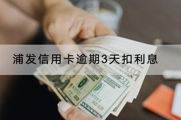 浦发信用卡逾期3天扣利息