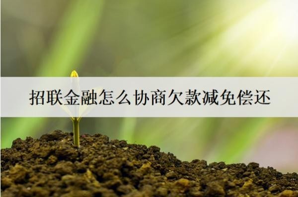 招联金融怎么协商欠款减免