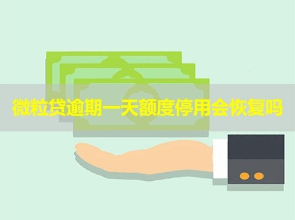 微粒贷逾期一天额度停用会恢复吗