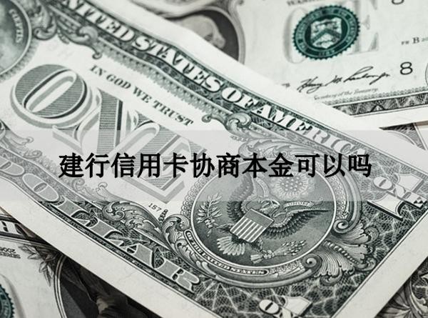 建行信用卡协商本金